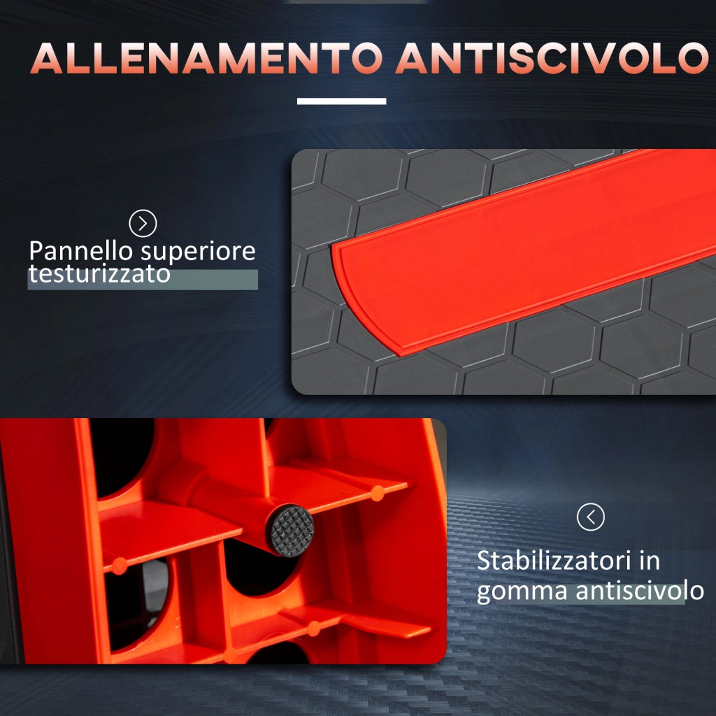 Step Fitness Regolabile ¨C Minimal ¨C Nero e Rosso 10-15-20 cm