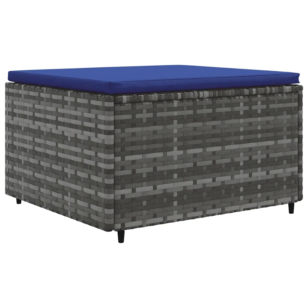 Set Divani da Giardino 7 pz con Cuscini in Polyrattan Grigio 3308223