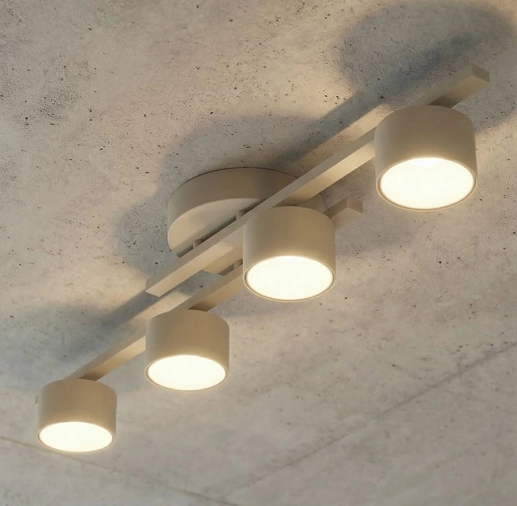 Plafoniera Fragment beige su binari 4xGX53 Emibig