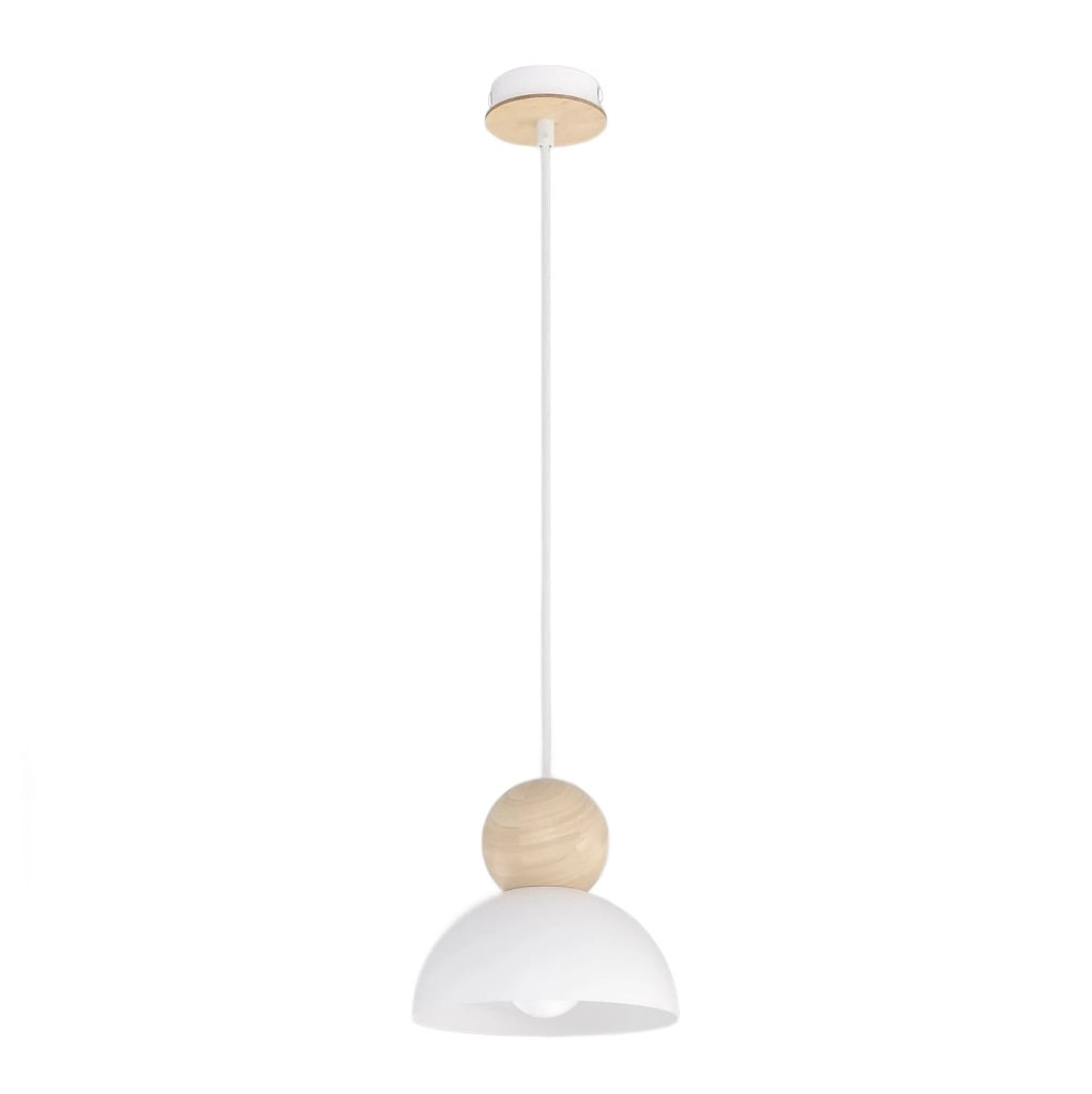 Lampada a soffitto KAKI Japandi feltro bianco-beige 1xE27