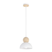 Lampada a soffitto KAKI Japandi feltro bianco-beige 1xE27