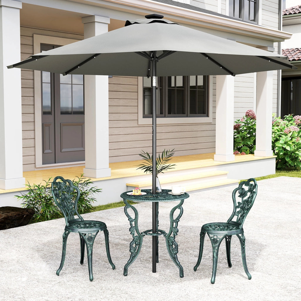 Set Bistrot da Giardino 2 Posti ¨C Xylo ¨C Alluminio Pressofuso Verde Antico