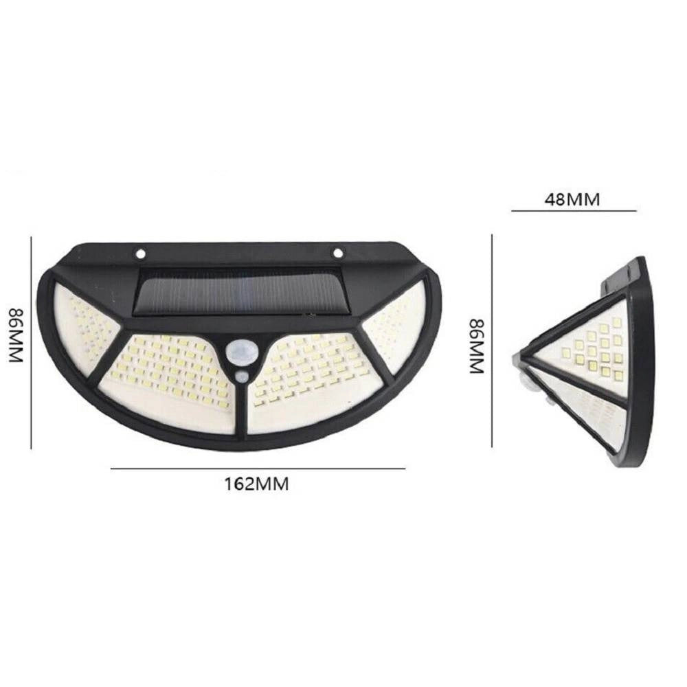 Trade Shop - Faretto Led 2pz Da Esterno Con Pannello Solare Sensore Di Movimento Crepuscolare -