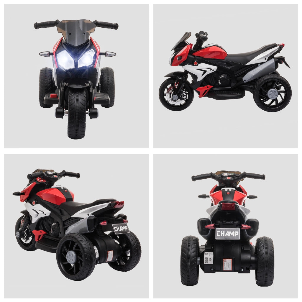 Trimoto Elettrico per Bambini 3+ ¨C Minimal ¨C 86x42x52 cm Nero Rosso
