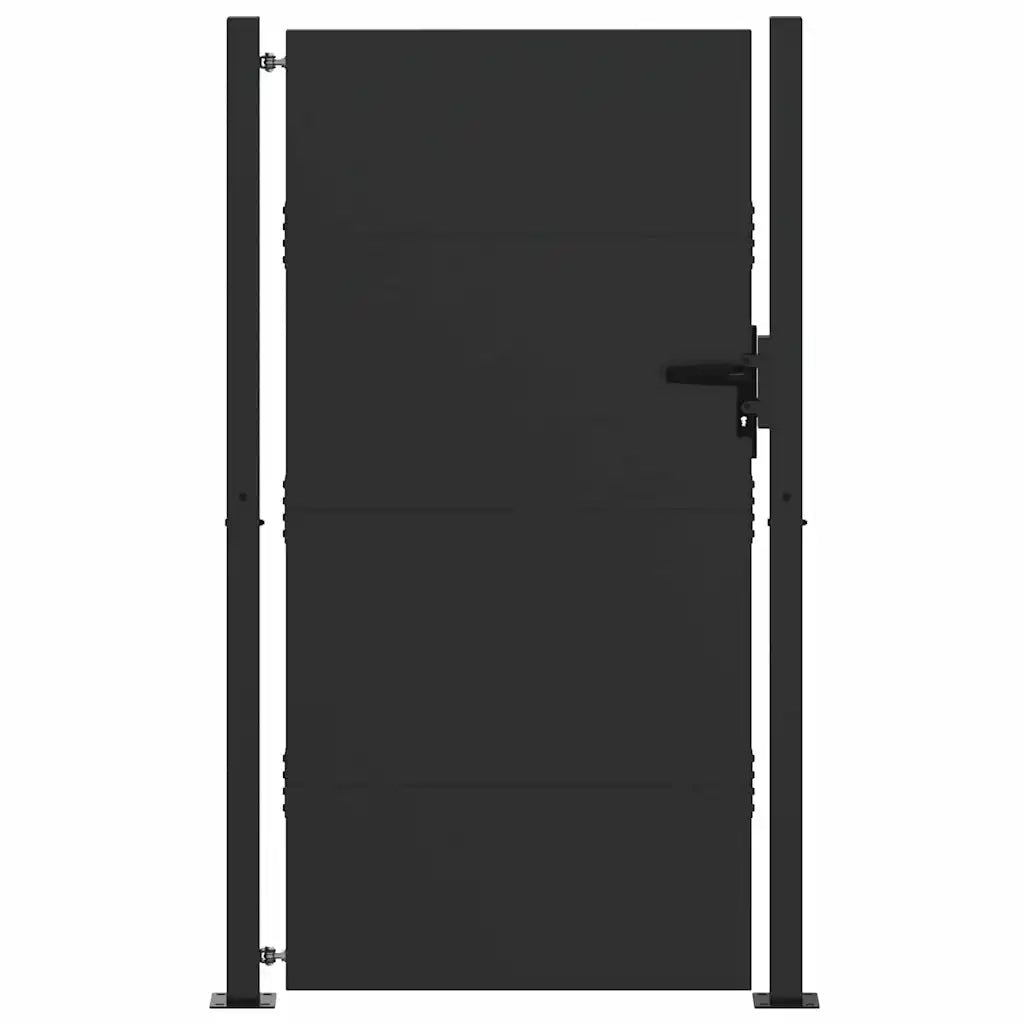 Cancello da giardino Nero 105 x 200 cm 42015908