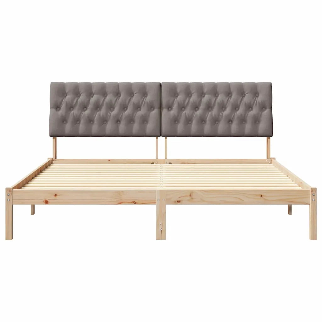 Letto con Testiera Rivestita-Struttura Letto con Testiera Marrone 180 x 200 cm 985273