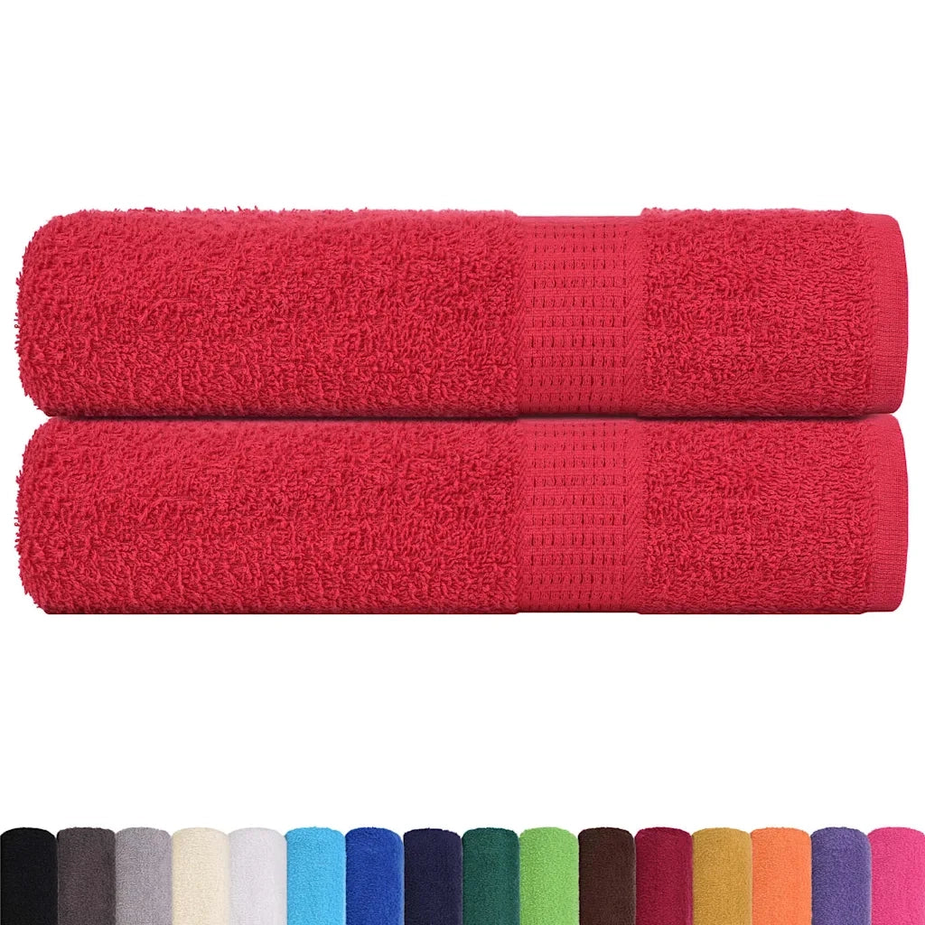 Asciugamani da doccia FROGN 2 pezzi Rosso 70x140 cm 360 g/m2