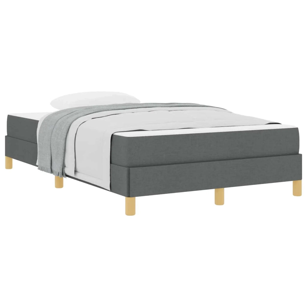 Letto a molle con materasso Grigio scuro 120 x 200 cm Tessuto