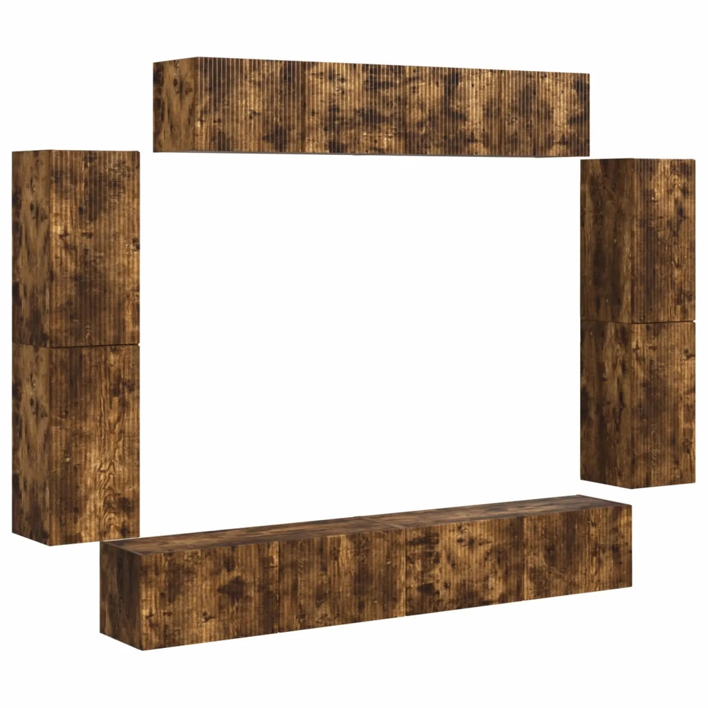 Mobile TV 8 pcs Rovere fumé 3409146
