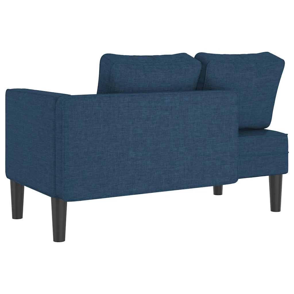 Chaise Longue con Cuscini Blu in Tessuto 4007585
