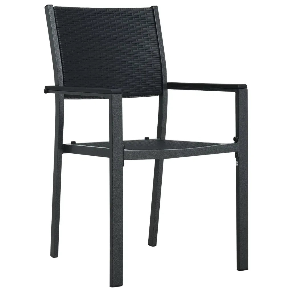 Set da Pranzo da Giardino 5 pz Nero 3099277