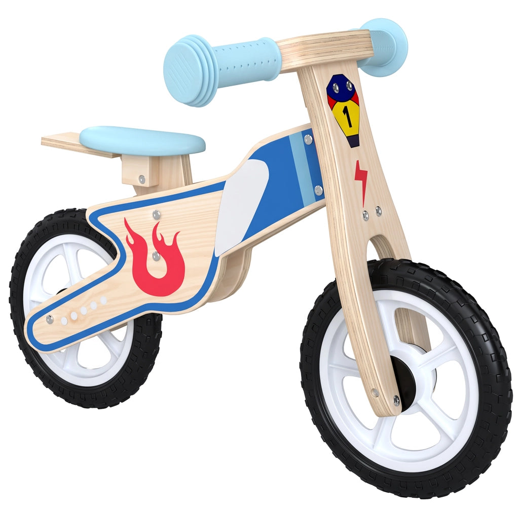 Draisienne Enfants Vélo Bébé sans Pédales avec Selle Réglable en PU, pour 3-5 Ans Jusqu'à 50 kg, Bois Naturel