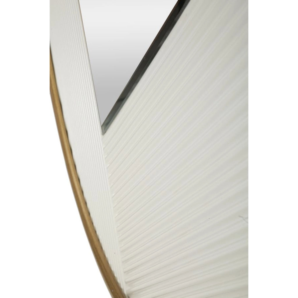 Specchio con Cornice VKH486, Bianco, Metallo, 80x4x80 cm
