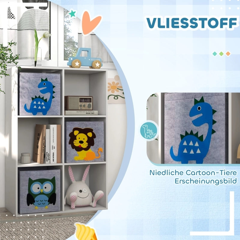 LIBRERIA per bambini 61,8x29,9x91,5 cm Grigio con 3 cassetti