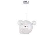 Lampada sospensione Reality Multiverse LED 10W cromo 4 sfere