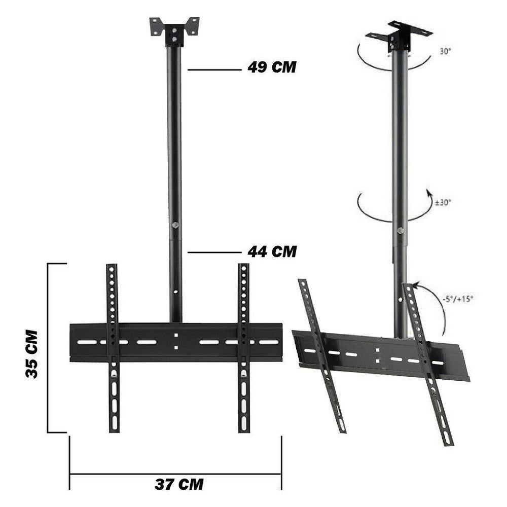 Trade Shop - Supporto Staffa Tv Televisore Lcd Plasma Led Da 20 A 55 Pollici Da Soffitto 807a -