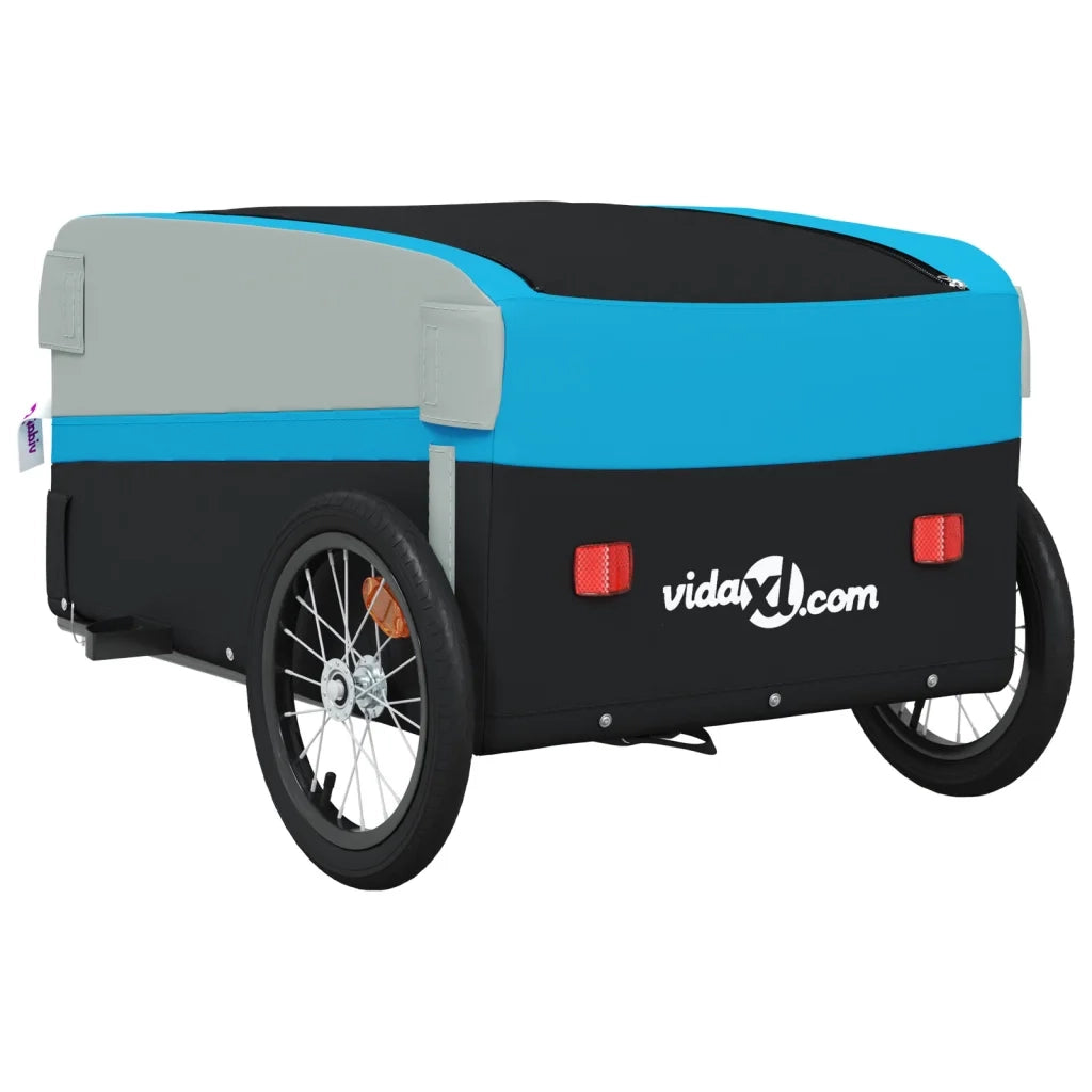 Rimorchio da Bici Nero e Blu 45 kg in Ferro CFW5415795