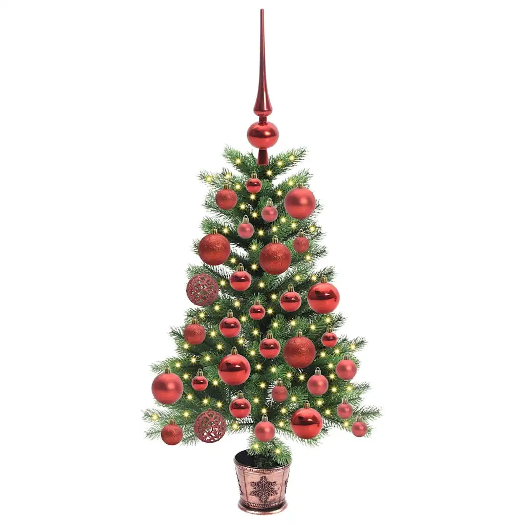 Albero di Natale con 150 LED con supporto Verde 65 cm PE 3396291