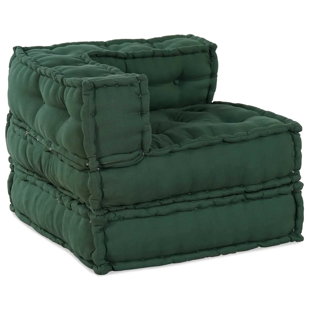 Divano modulare 3 pcs Verde Tessuto 3315077