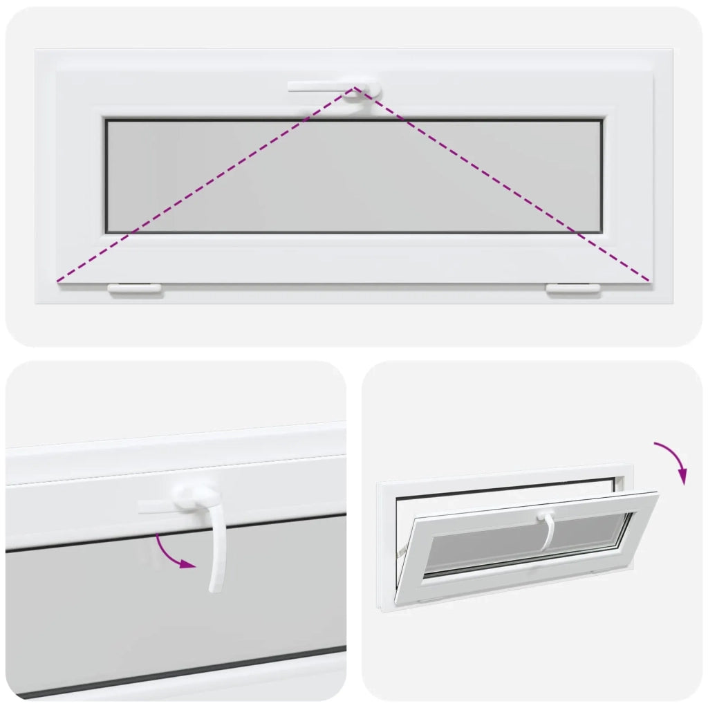 Finestra per Soffitta RISOR 100 x 40 cm PVC e Vetro Bianco 42047224