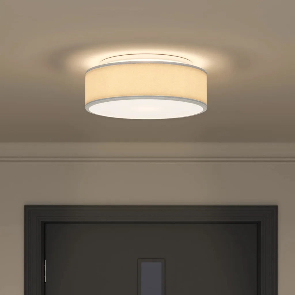 Lampada da soffitto Grigio 38 x 38 x 13,5 cm Tessuto 42001208