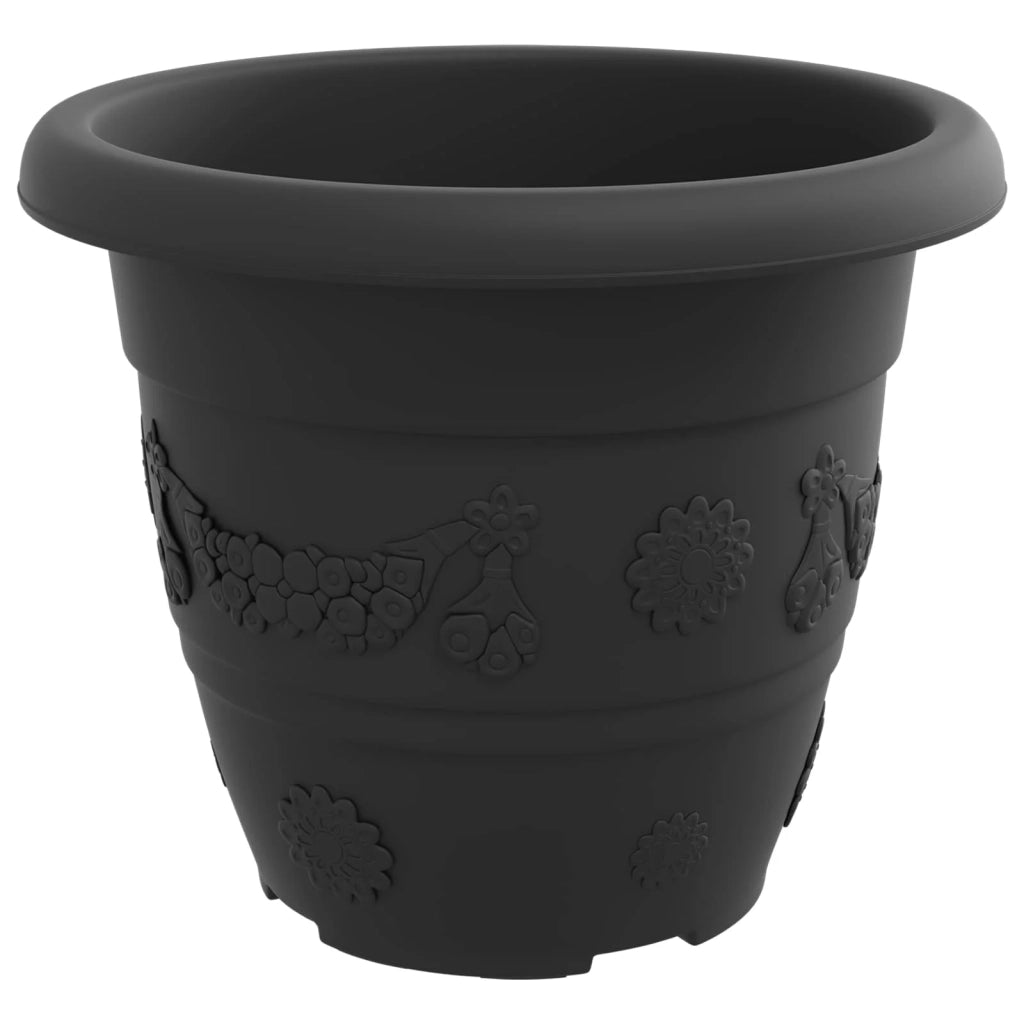 Vasi per Piante 6 pcs Nero Ø 26 x 21.5 cm Plastica 3403276