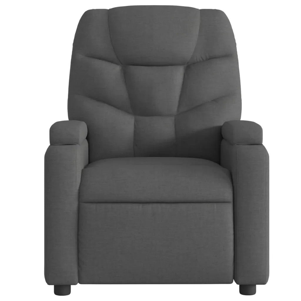 Poltrona reclinabile in tessuto grigio scuro 3205609