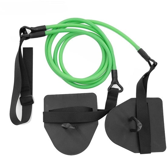 Cinture di resistenza 50lb - Allenatore di nuoto - Cintura elastica - Resistente alla ruggine - Disegno a tre lati - Alta elasticità TPE - Allenatore di nuoto
