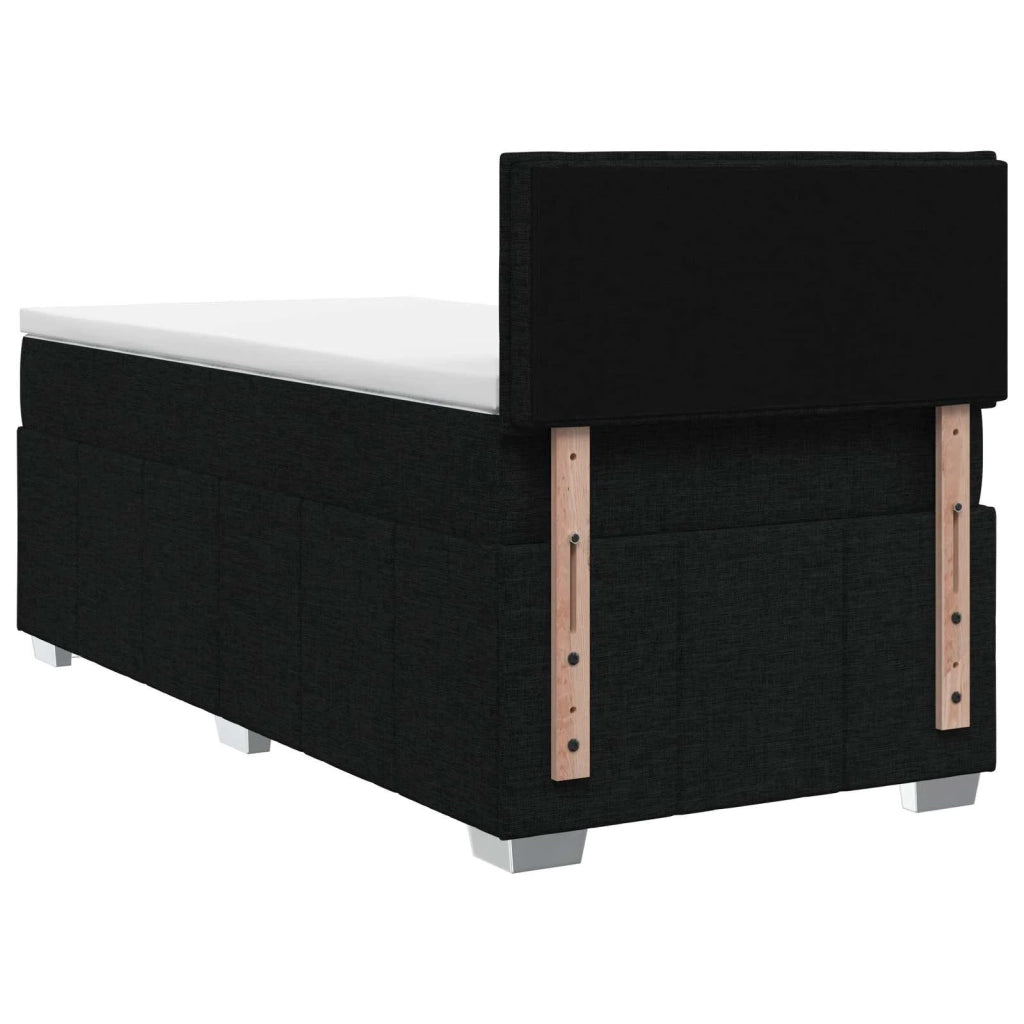 Letto box spring con materasso Nero 100 x 200 cm Tessuto 3452602