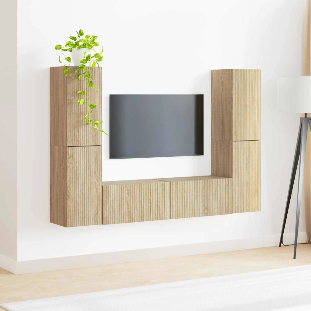 Set mobile TV 6 pcs Rovere Sonoma Legno multistrato 3409107