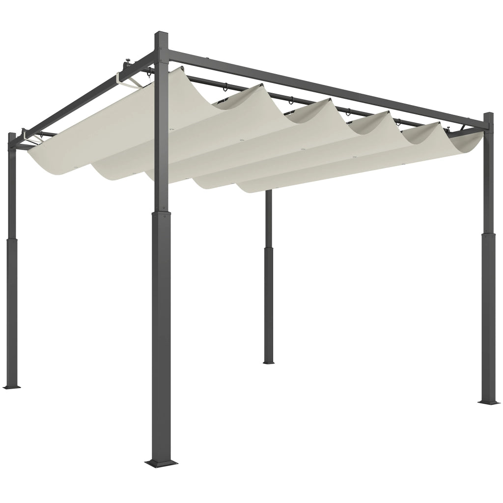 Pergola da giardino ¨C Minimal ¨C 3x3 m, crema, metallo