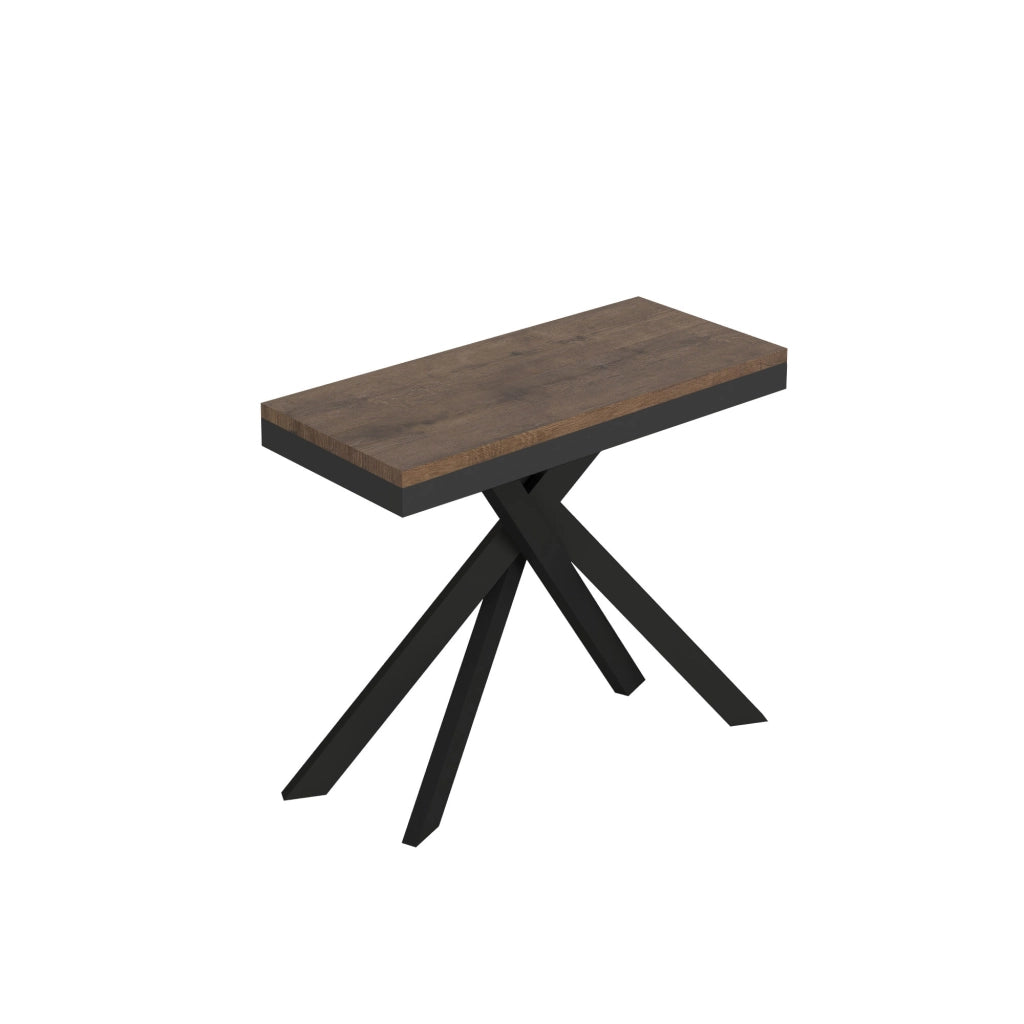 Consolle allungabile 90x40/196 cm Sakuro Small Evolution Noce gambe antracite