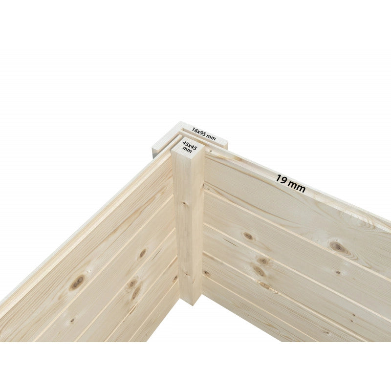 Casetta da giardino in legno 280x184 cm pareti 19 mm con porta doppia e tetto impermeabilizzato 5 m²  Esterni da Vivere Olivia 1