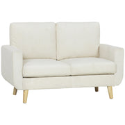 Divano 2 posti in velluto ¨C Minimal ¨C crema 134 cm