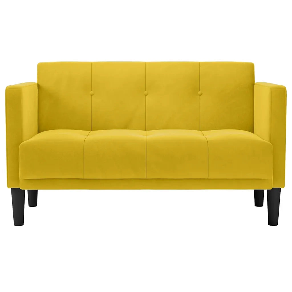 Divano Divanetto-Sofa Giallo 111 cm in Velluto