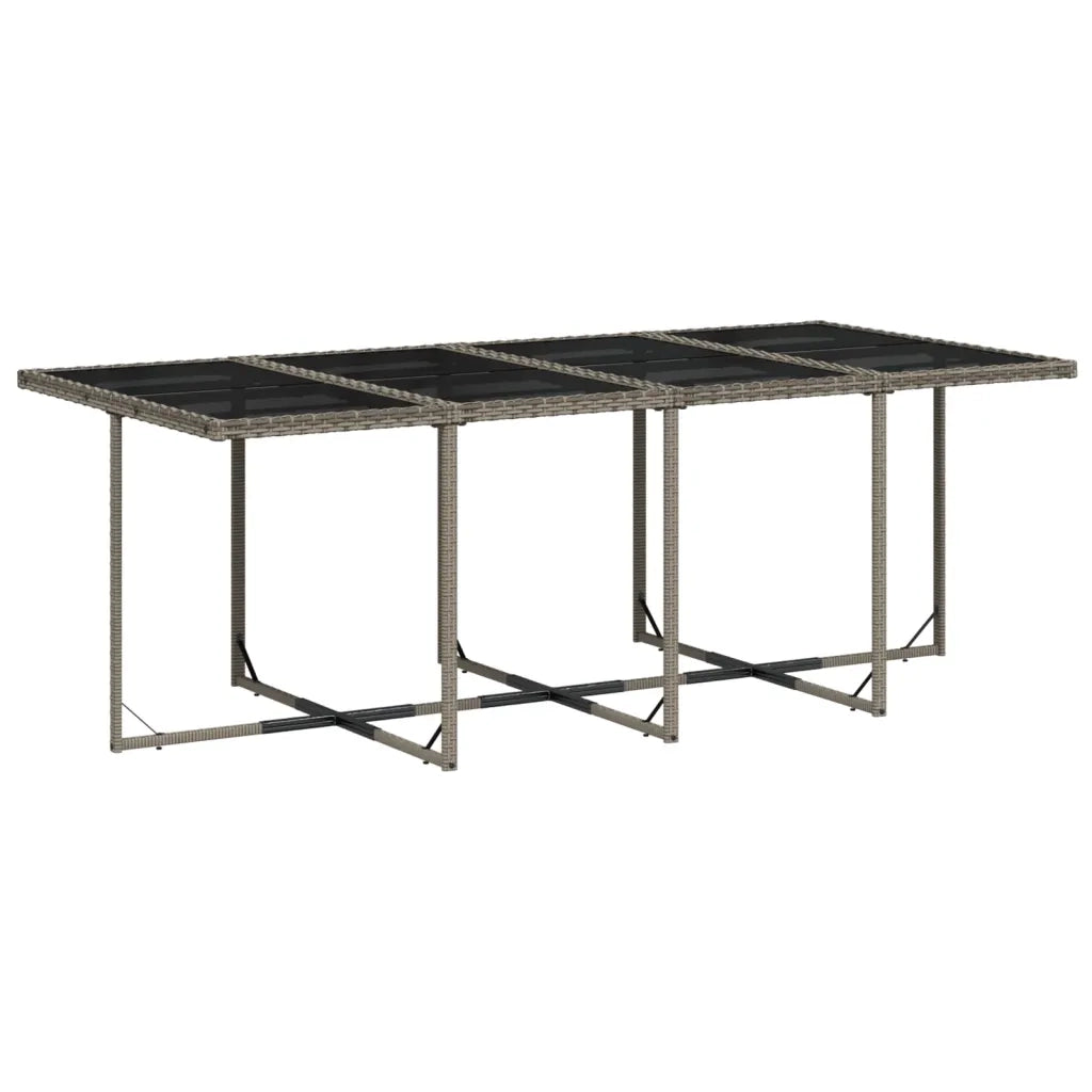 Set da pranzo da giardino da 9 pz con Cuscini in Polyrattan Grigio 3277692