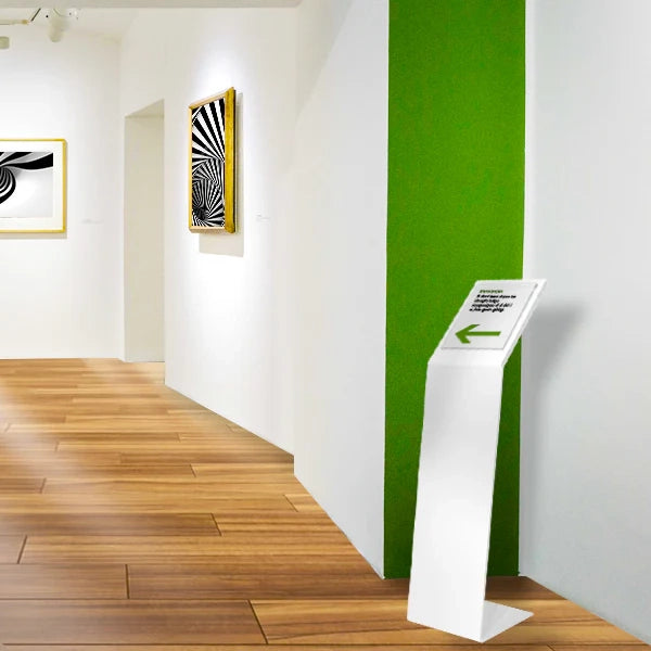 Leggio verniciato bianco con cornice A4 - Non personalizzato