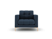 Cosmopolitan Design - Poltrona "Bali" in tessuto strutturato blu 