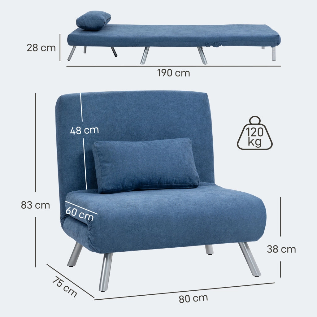 Poltrona letto ¨C Minimal ¨C tessuto blu