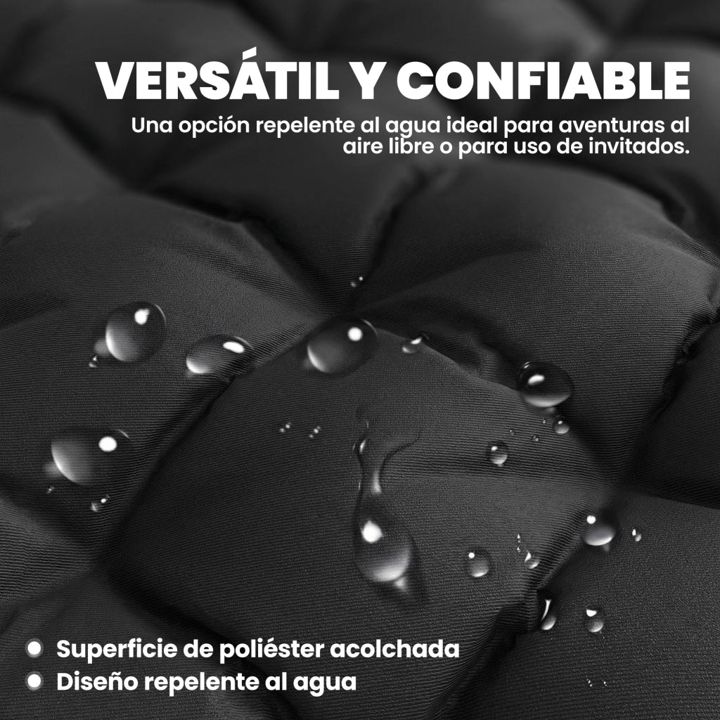 Letto da Campeggio Pieghevole Portatile con Cinghie Antiscivolo ¨C Zephmum ¨C Nero