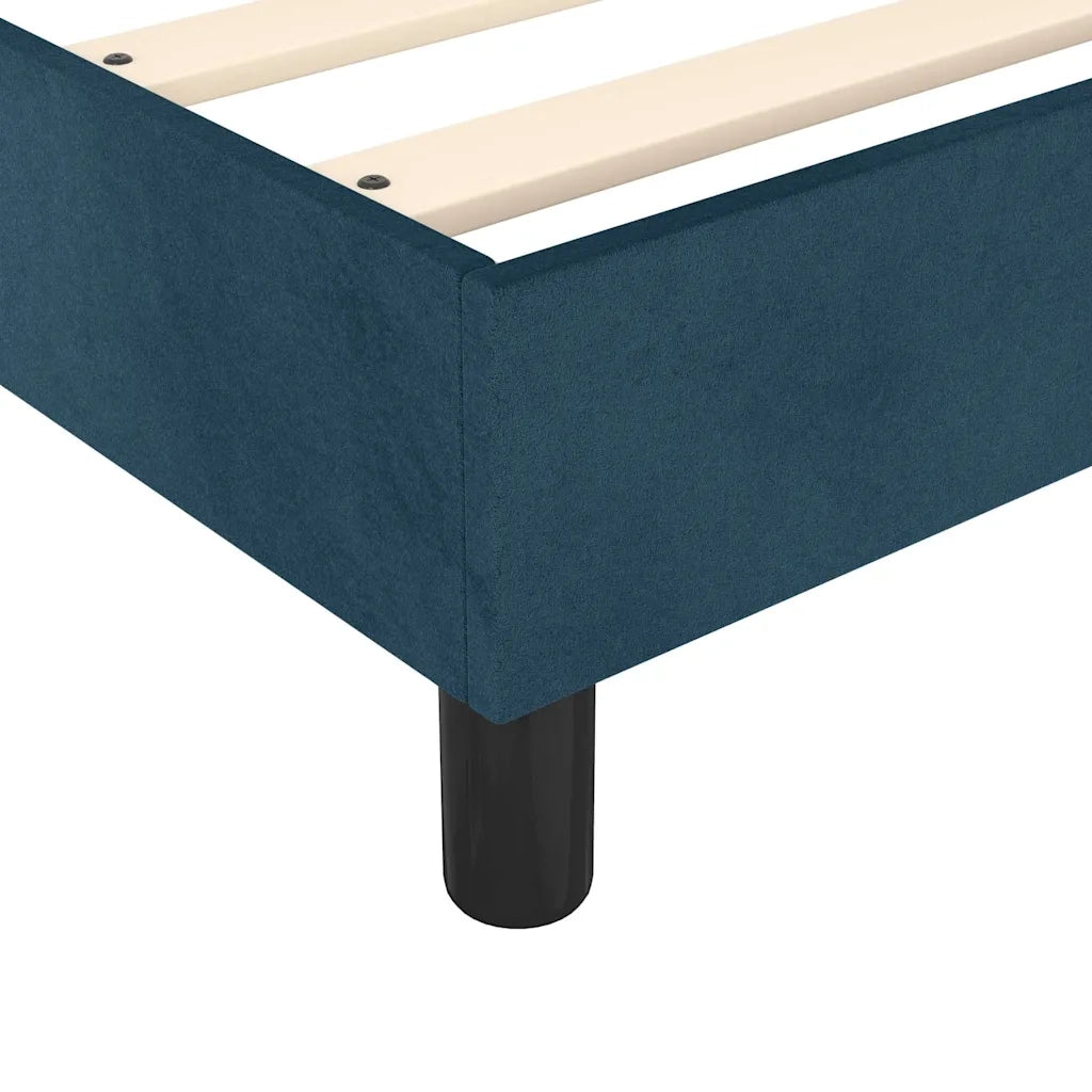 Struttura Letto a Rete a Molle-Giroletto Blu Scuro 90x200 cm in Velluto 778783