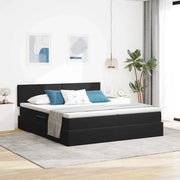 Letto con Contenitore con materasso Nero 90 x 200 cm