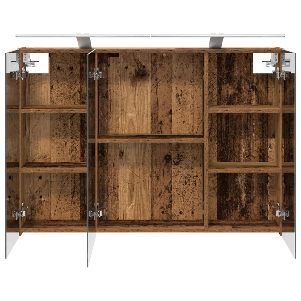 Mobiletto per specchio da bagno con lo scaffale Legno vecchio 889133