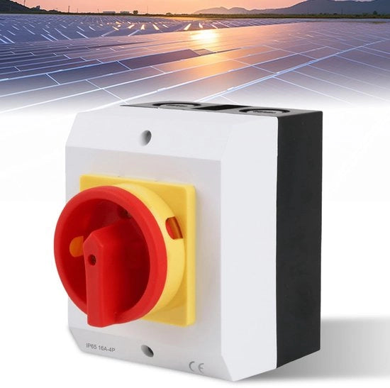 4-polighe interruttore principale - Interruttore di protezione - IP65 plastica - 7,5 kW - Sicurezza - Adatto per piccoli circuiti elettrici - Formato compatto