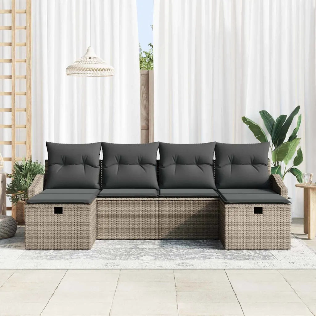 Set di divani con cuscino 6 pcs polyrattan