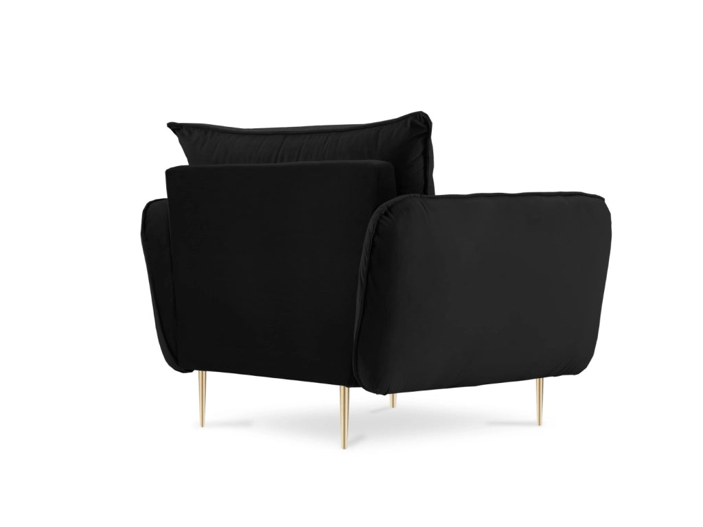 Cosmopolitan Design - Poltrona "Vienna" in velluto nero 