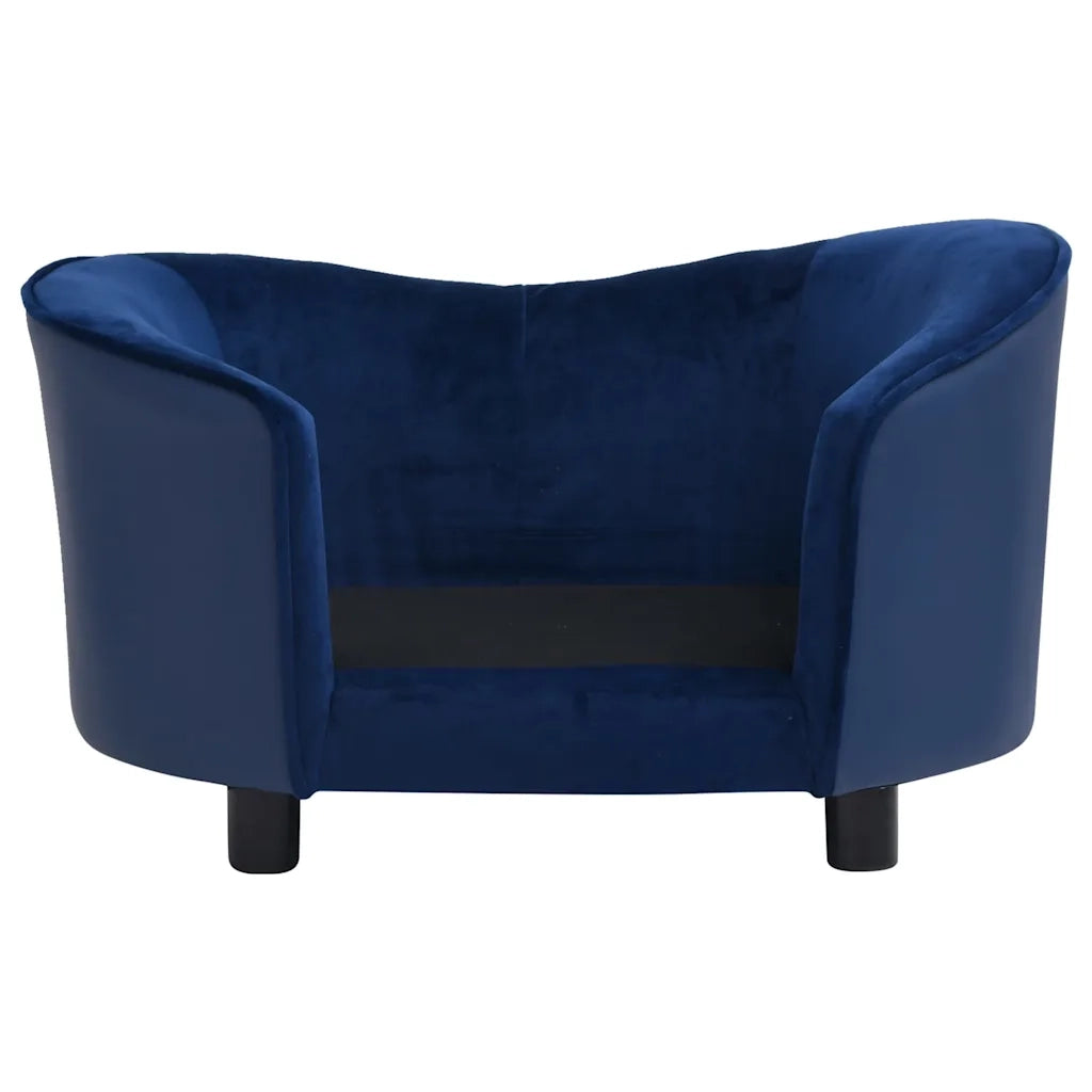 Divano per Cani Blu 69x49x40 cm in Peluche e Similpelle 171034