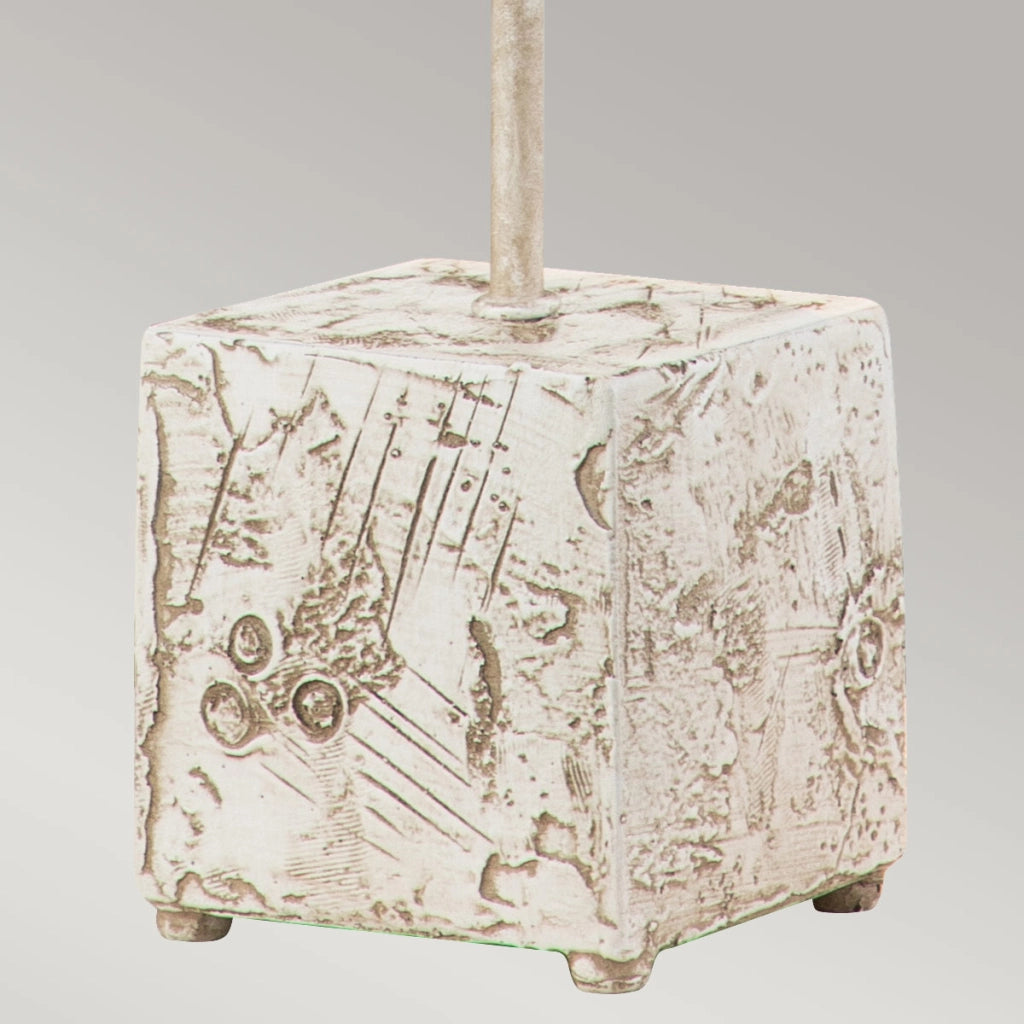 Lampada da tavolo Art Déco Petra bianca E27 Flambeau