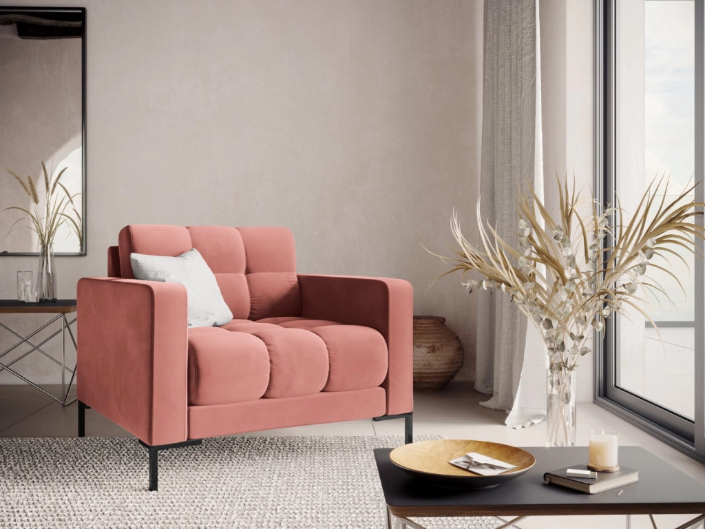 Cosmopolitan Design - Poltrona "Bali" in velluto rosa 