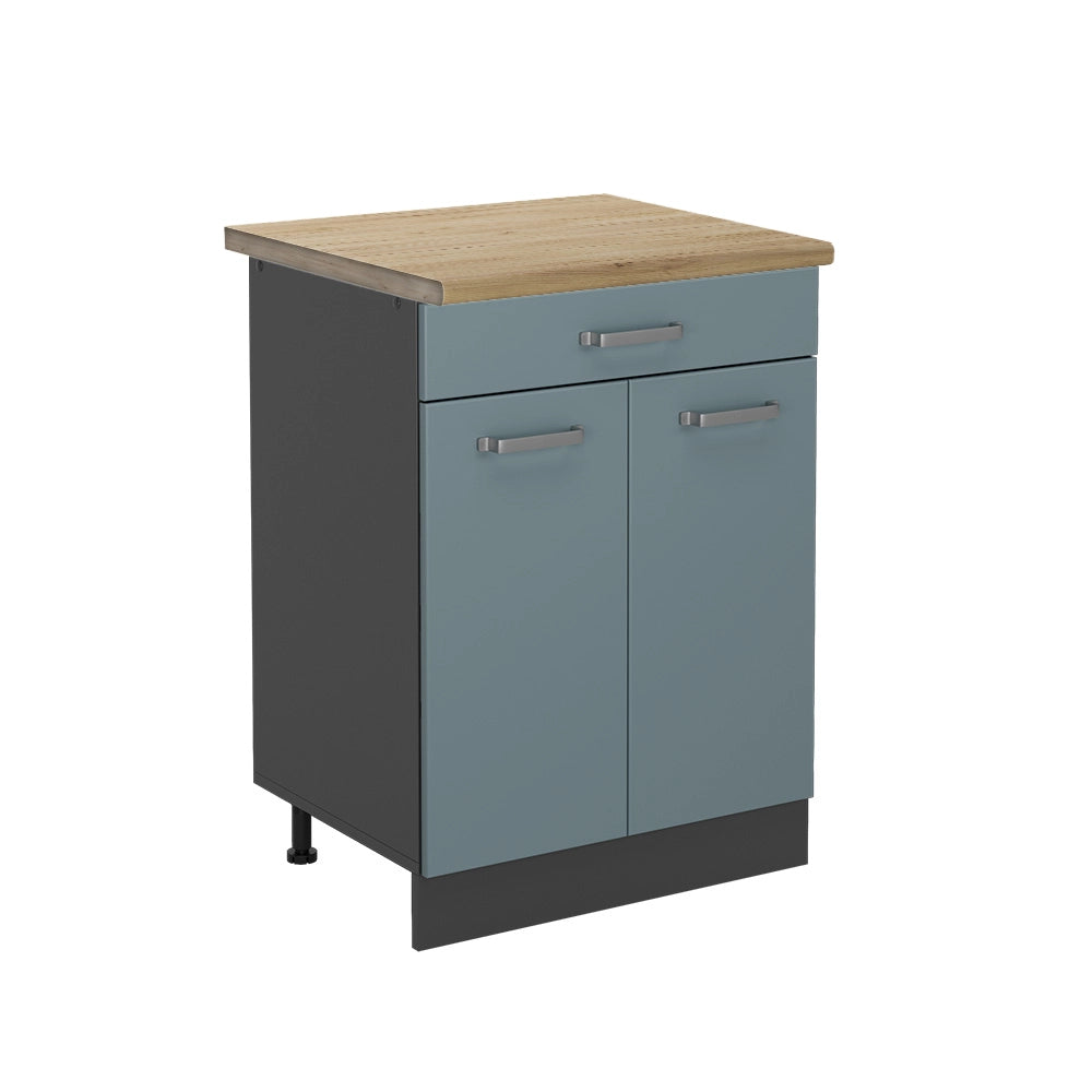 Vicco Base da cucina Grigio-blu 60 cm , PL Rovere